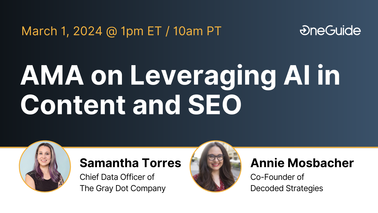 AMA on Leveraging AI in Content and SEO